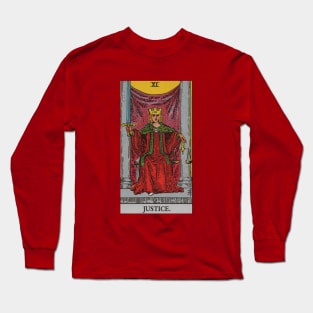 Justice Tarot Card Long Sleeve T-Shirt